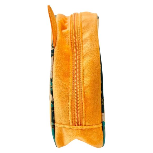 Bath & Body Works Orange Fox-Shaped Cosmetic Bag 6x6x2.5 Poly With Vinyl Trim - Picture 7 of 11